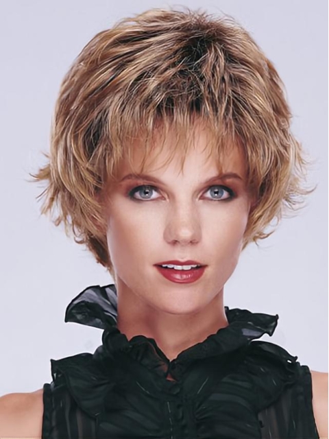 Blonde Wavy Short Capless Synthetic Comfortable  Women Wigs