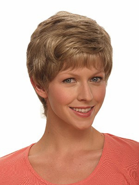 Brown Faddish Boycuts Wavy Short Capless Synthetic Women Wigs