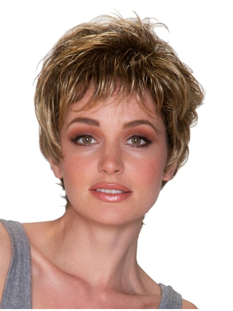 Fashionable Blonde Wavy Short Capless Synthetic Women Wigs