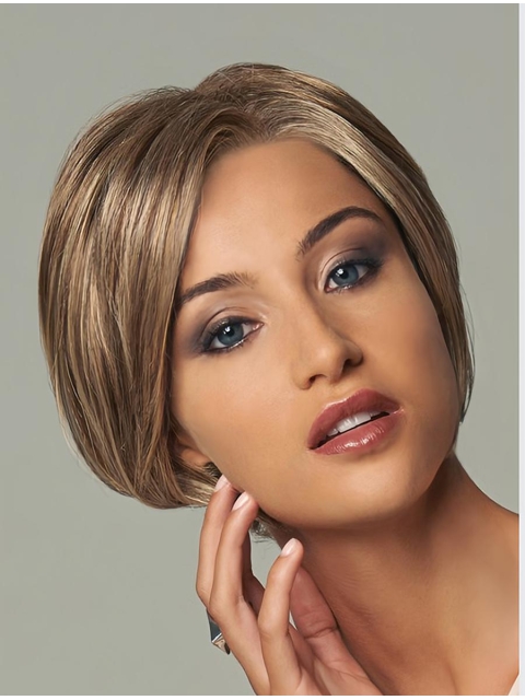 No-fuss Blonde Wavy Short Capless Synthetic Women Wigs