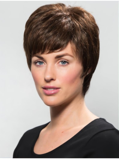 Suitable  Wavy Short Monofilament Synthetic Women Bob Wigs