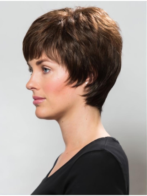 Suitable  Wavy Short Monofilament Synthetic Women Bob Wigs