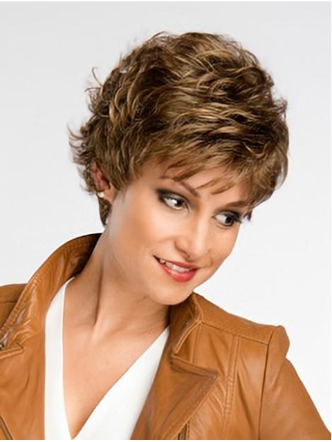 Fabulous Short Wavy Blonde Monofilament Classic Popular Synthetic Women Wigs