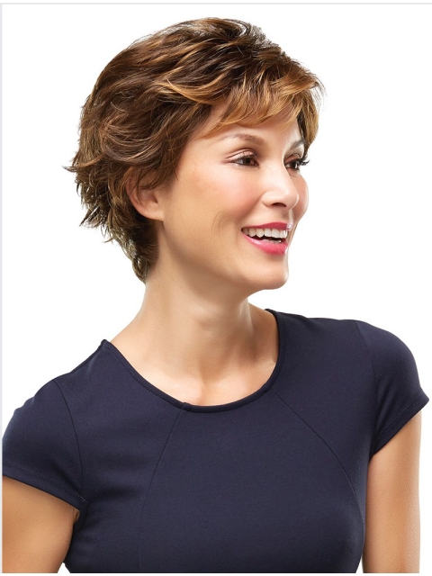 Great Blonde Wavy Short Capless  Synthetic Women Wigs