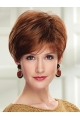 Perfect Auburn Short Wavy With Bangs Capless Synthetic Women Wigs