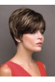 So Great Short Wavy Brown High Quality Boycuts Monofilament Synthetic Women Wigs