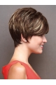 So Great Short Wavy Brown High Quality Boycuts Monofilament Synthetic Women Wigs