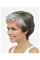 High Quality Wavy Short Monofilament Synthetic Grey Women Wigs