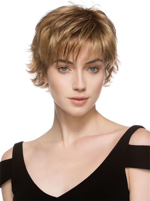 Great  Wavy Short Monofilament Synthetic Petite Women Wigs