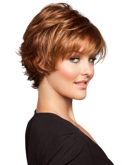 Great  Wavy Short Monofilament Synthetic Petite Women Wigs