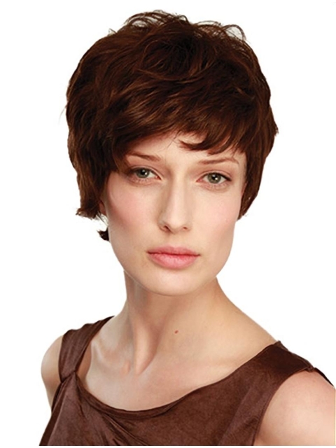 Lace Front Easeful Boycuts Wavy Short Human Hair Women Wigs