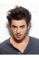 New Auburn Wavy Short Capless Human Hair Men Wigs