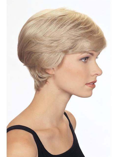 Blonde Elegant Boycuts Wavy Short Capless Synthetic Women Wigs