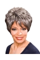 Tempting Wavy Short Capless Synthetic Grey Women Wigs