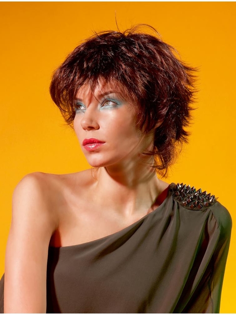 Unique Monofilament Wavy Short Synthetic Women Wigs