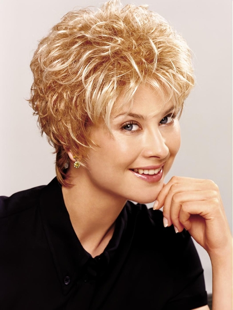 Boycuts Wavy Short Capless Layered Synthetic Women Wigs