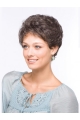 Designed Wavy Short Capless Synthetic Grey Women Wigs