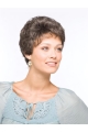 Designed Wavy Short Capless Synthetic Grey Women Wigs