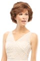 Auburn Wavy Short Monofilament Petite Human Hair Women Wigs