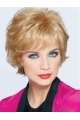 Cool Blonde Wavy Short Monofilment Classic Synthetic Women Wigs