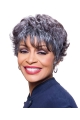 Wavy Short Capless Synthetic Grey Women Wigs