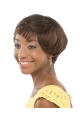 Gorgeous Brown Wavy Short Capless Human Hair African American Women Wigs