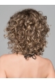 Brown 12" Curly Shoulder Length Lace Front Classic Synthetic Women Wigs