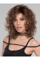 Brown 14" Curly Shoulder Length Lace Front Classic Synthetic Women Wigs