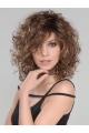 Brown 14" Curly Shoulder Length Lace Front Classic Synthetic Women Wigs