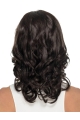 Black Curly Shoulder Length Without Bangs  14" Monofilament Synthetic Wigs For Cancer Patients