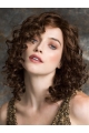 Remy Human Hair 12" Curly Exquisite Shoulder Length 100% Hand-tied Wigs