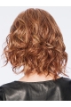 Curly Brown Layered Shoulder Length With Bangs Synthetic Capless Women Wigs