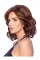 Suitable 12" Curly Shoulder Length Without Bangs Mono Synthetic Women Wigs