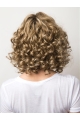 Popular 12" Curly Shoulder Length Layered Mono Synthetic Women Wigs