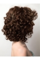 Affordable Medium  Brown Curly Mono Synthetic Women Wigs