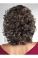 Brown Curly Shoulder Length Capless Classic Synthetic Women Wigs