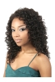 Gorgeous Black Curly Shoulder Length Capless Synthetic African American Women Wigs