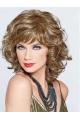 Hairstyles Blonde Curly Shoulder Length Lace Front Classic Synthetic Women Wigs