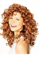 High Quality Shoulder Length Curly Lace Front Synthetic Copper Wigs For Women