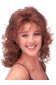 Good Red Curly Shoulder Length Capless Classic Synthetic Women Wigs