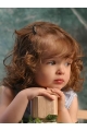 Glamorous Auburn Curly Shoulder Length Lace Front Human Hair Kids Wigs