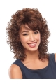 Unique Auburn Curly Shoulder Length lace Front Classic Synthetic Women Wigs