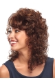 Unique Auburn Curly Shoulder Length lace Front Classic Synthetic Women Wigs