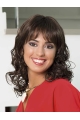 Hot Curly Brown With Bangs Capless Synthetic Fantastic Women Wigs