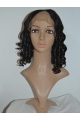 Soft Black Curly Shoulder Length Lace Front U Part Human Hair Women Wigs