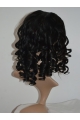 Soft Black Curly Shoulder Length Lace Front U Part Human Hair Women Wigs