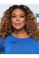 Curly Shoulder Length Lace Front Synthetic Ombre 14" Women Wendy Williams Wigs