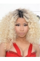 Platinum Blonde  Curly Capless Synthetic Women Nicki Minaj Hair Wigs