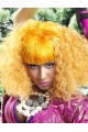 13" Curly Ombre/2 tone With Bangs Shoulder Length Capless Synthetic Women Nicki Minaj Hair