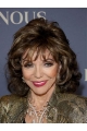 Classic Curly Shoulder Length Lace Front Synthetic Women Joan Collins Wigs